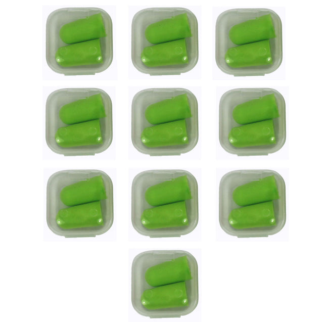 10 Pack Lot Ear Plugs Soft Foam Sleep Travel Noise Canceling Earplugs with Case - Anyvolume.com