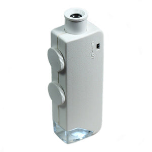 Mini 160X - 200X  Zoom Lighted Microscope Jewelers Loupe Magnifying Glass - Anyvolume.com