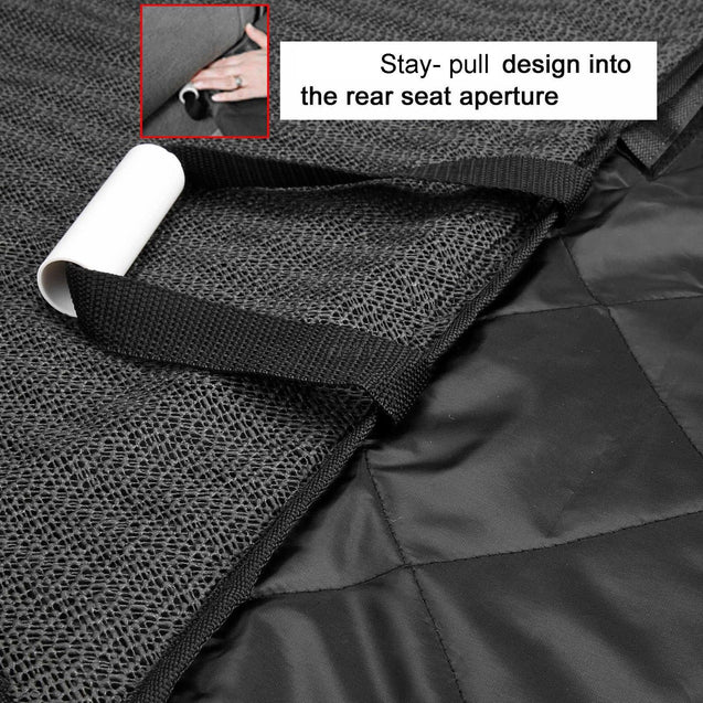 Seat Cover Rear Back Car Pet Dog Travel Waterproof Bench Protector Luxury -Black - Anyvolume.com