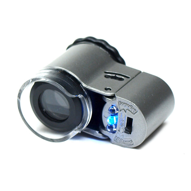 Mini 50X  Lighted Jewelers Loupe - Magnifier with LED-Fluorescence Lights #9882A - Anyvolume.com