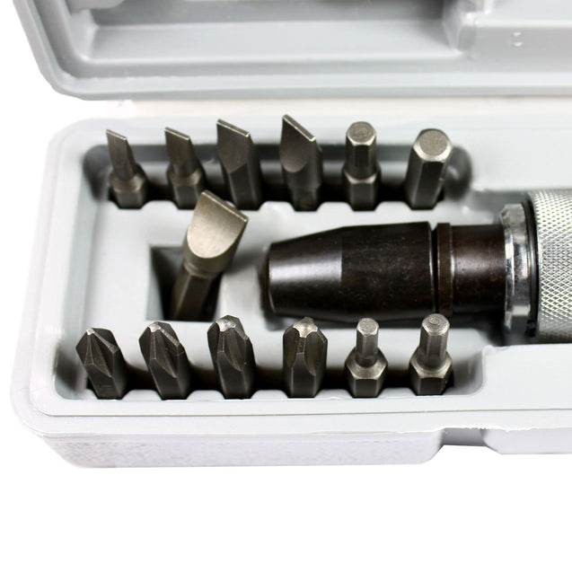14 Pcs Heavy Duty Impact Driver Bits Screwdriver Set Tool Socket Kit with Case - Anyvolume.com