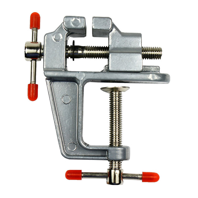 3.5" Miniature Vise Small Jewelers Hobby Clamp On Table Bench Tool Vice Aluminum - Anyvolume.com