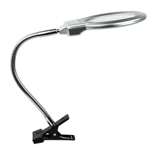 107mm 2.25X 5X Flexible Magnifying Lamp Lighted Desk Reading Magnifier w/ Clamp - Anyvolume.com
