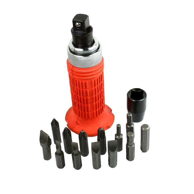 14 Pcs Heavy Duty Impact Driver Bits Screwdriver Set Tool Socket Kit with Case - Anyvolume.com
