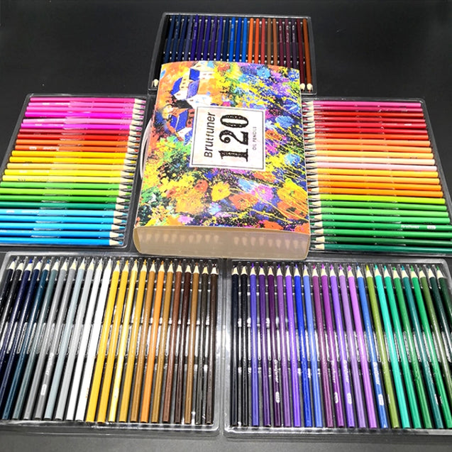 120 PCS Oil Based Classic Color Pencils Drawing Set Artist Painting Gift