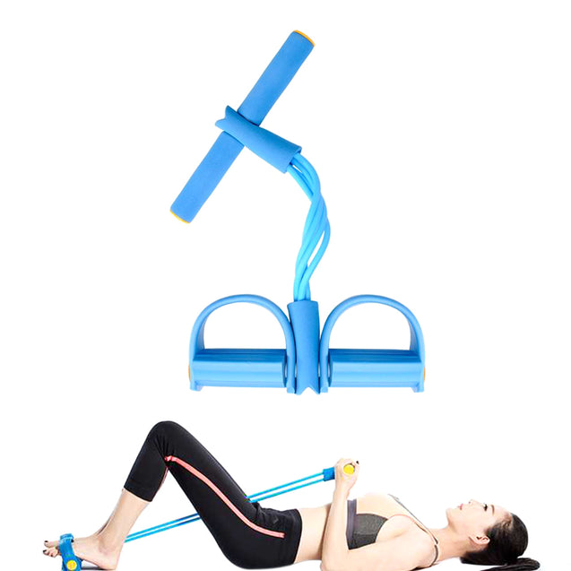 4-Tube Yoga Equipment Sit-up Fitness Foot Pedal Pull Rope Resistance Exercise