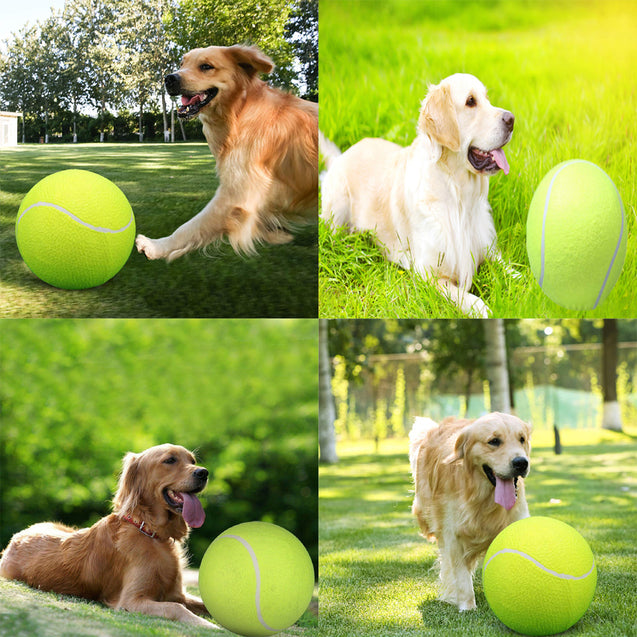 Jumbo 9.5" Large Pet Dog Tennis Ball Thrower Chucker Launcher Play Toy w/ Pump
