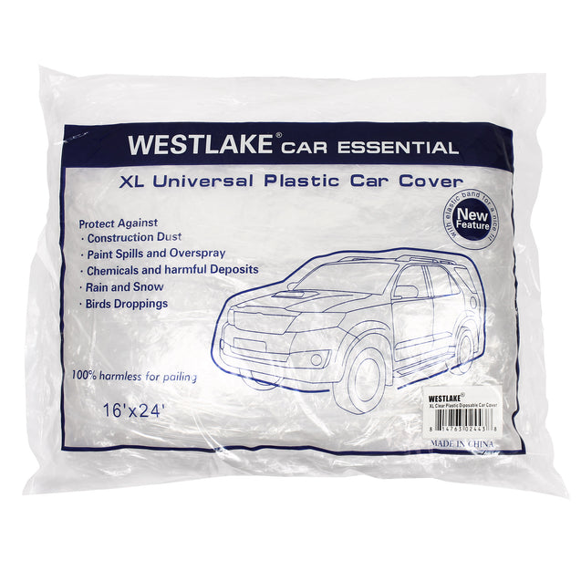 XL Extra Large Full Size Car Cover Water Dust Dirt Proof Clear PE Plastic