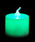 Green LED Flickering Flameless Tealight Candles with Frosted Holders - 6 PC Pack - Anyvolume.com