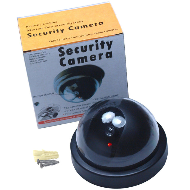 4 Pack Bullet & Dome Dummy Fake Surveillance Security Camera Combo - Black - Anyvolume.com