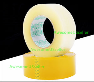 2 Rolls of Clear Packing Shipping Tape Strong 1.65" X 218Yards/656ft 35mm thick