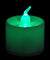 Green LED Flickering Flameless Tealight Candles with Frosted Holders - 6 PC Pack - Anyvolume.com