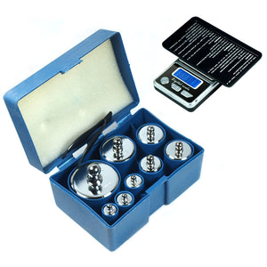 8 pcs 1000g 1kg calibration weight set with free HB-02 500g x 0.1g digital scale - Anyvolume.com