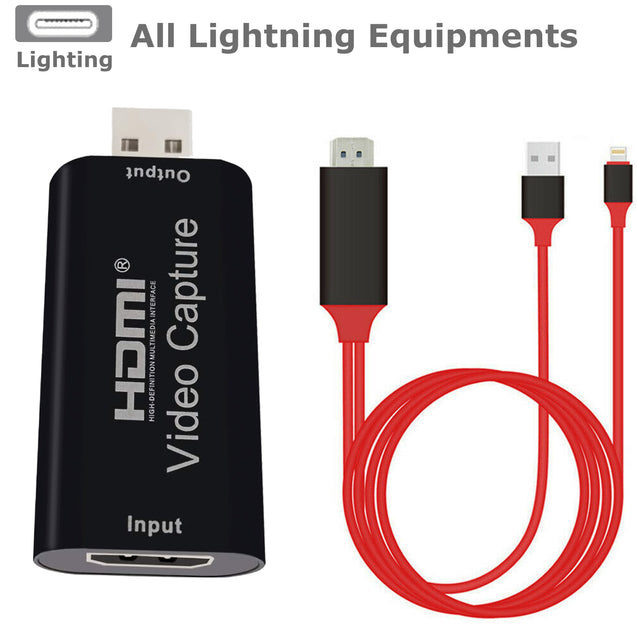 HDMI to USB2.0 Video Capture Card 1080P Recorder Phone Game/Video Live Streaming