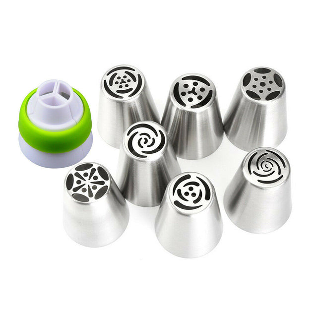 7Pcs Russian Tulip Flower Cake Icing Piping Nozzles Decorating Tips Baking Tools